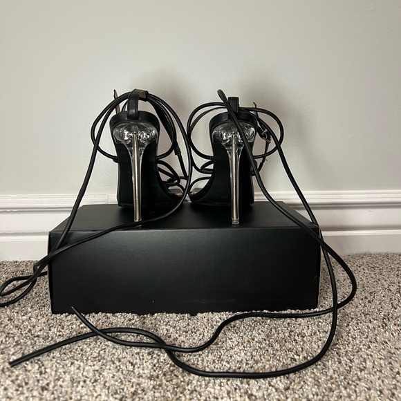 Black Strappy Heels - Picture 4 of 6